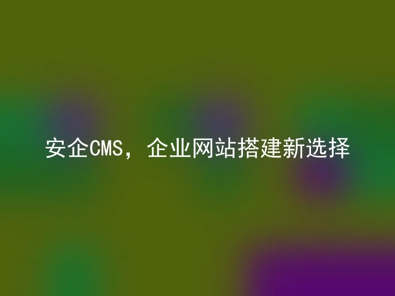 SafeCMS, the new choice for enterprise website construction